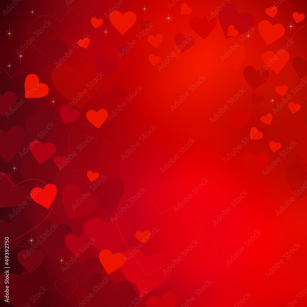 Red heart abstract background Red heart abstract background