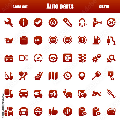 icons auto red