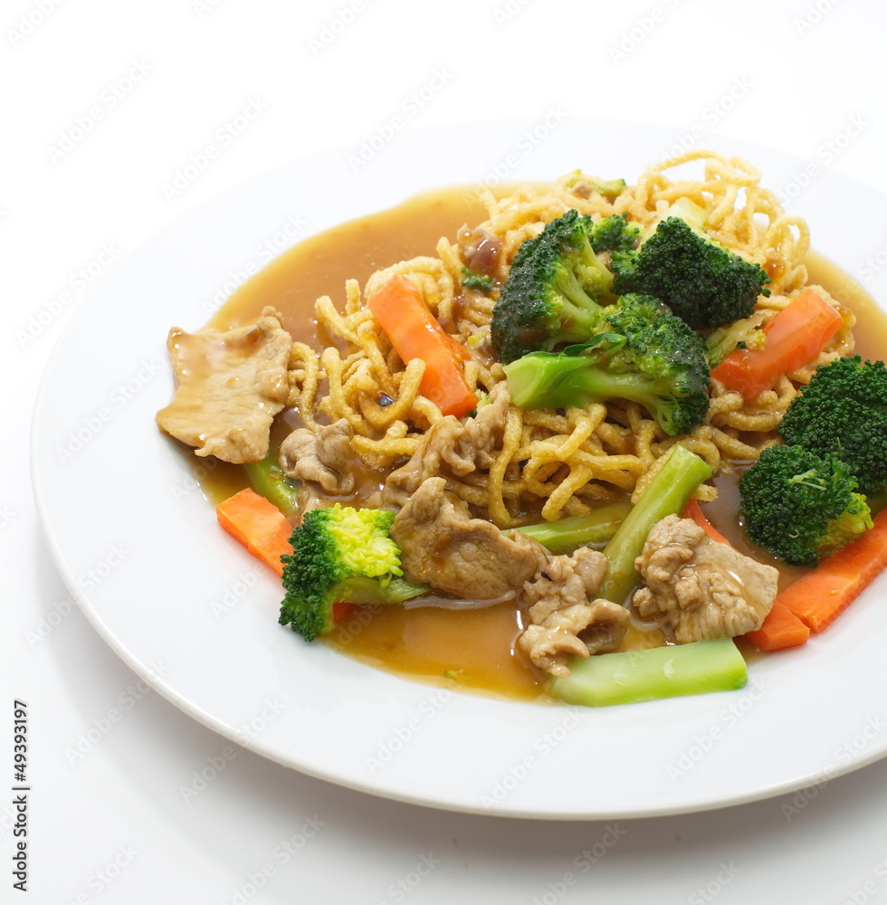 Chinese style deep fried yellow noodles Chinese style deep fried yellow noodles