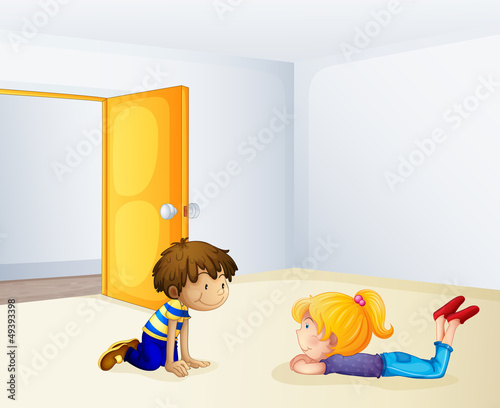 Kids chatting inside a room