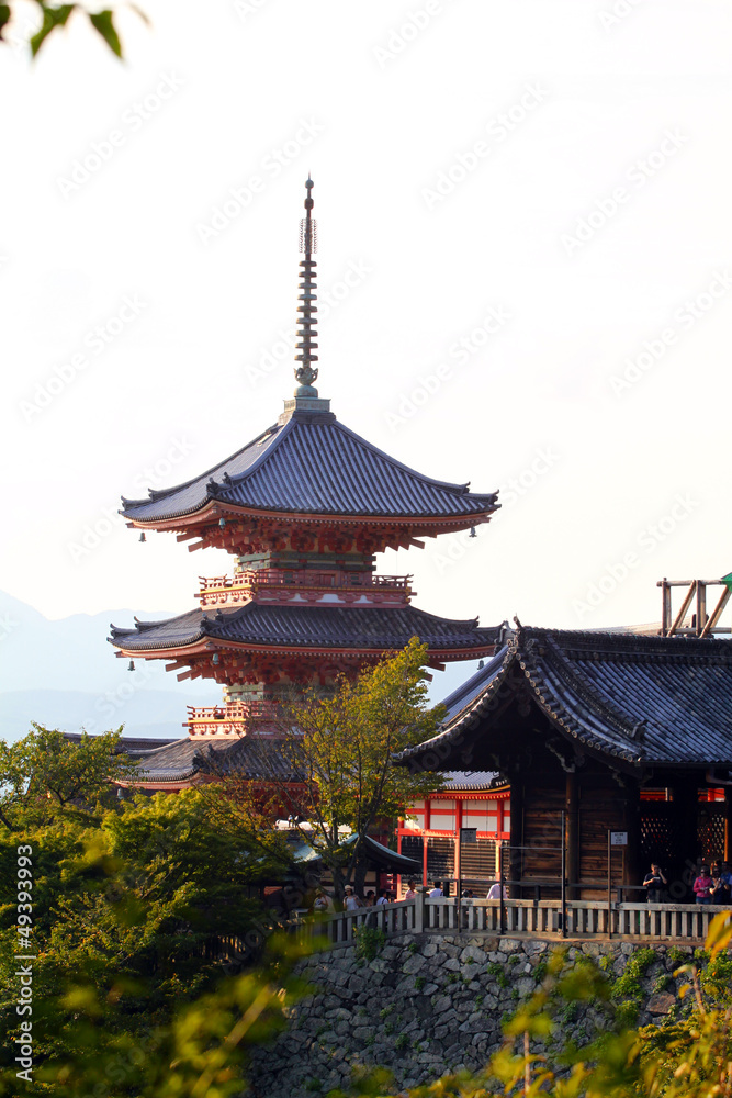 Kiyomizudera Temple, Kyoto, Japan..