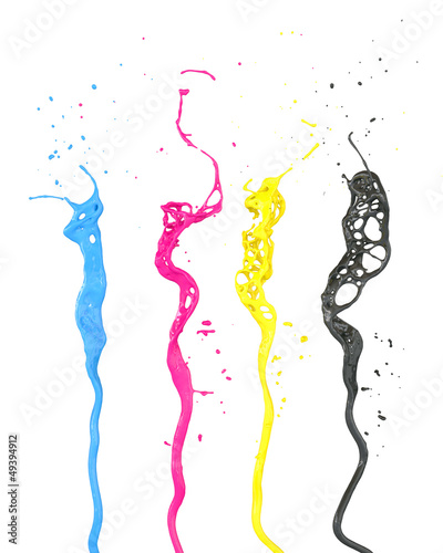 cmyk paint splash