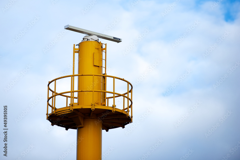yellow radar tower