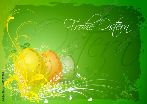 Frohe Ostern mit Bunten Ostereiern