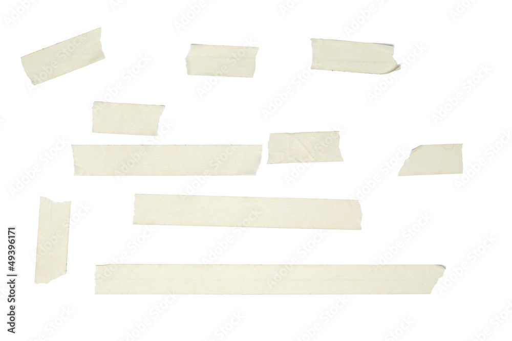 White adhesive tapes