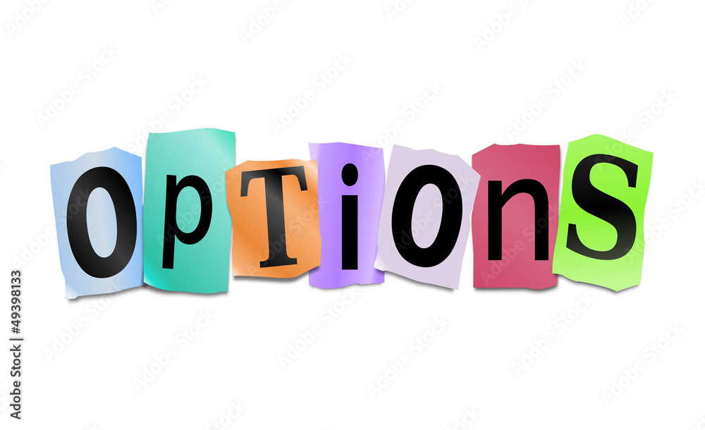 Options concept. Options concept.