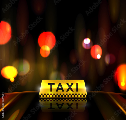 Taxi service in city