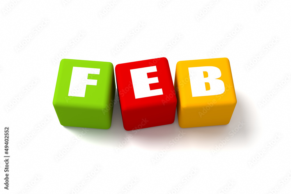 February Colored Cubes February Colored Cubes