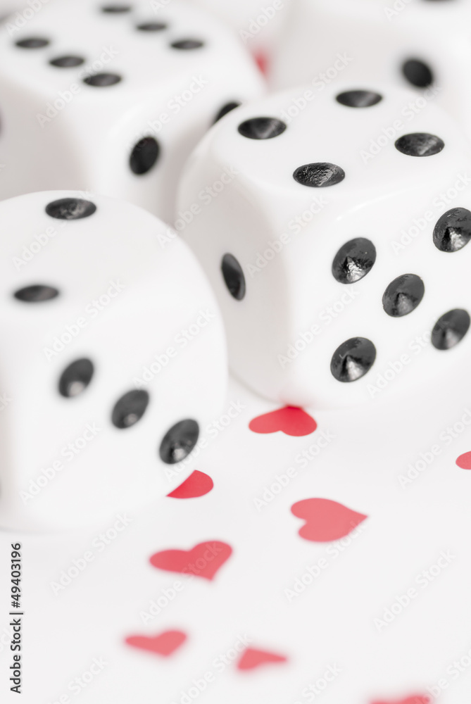 Dice and Love Hearts.