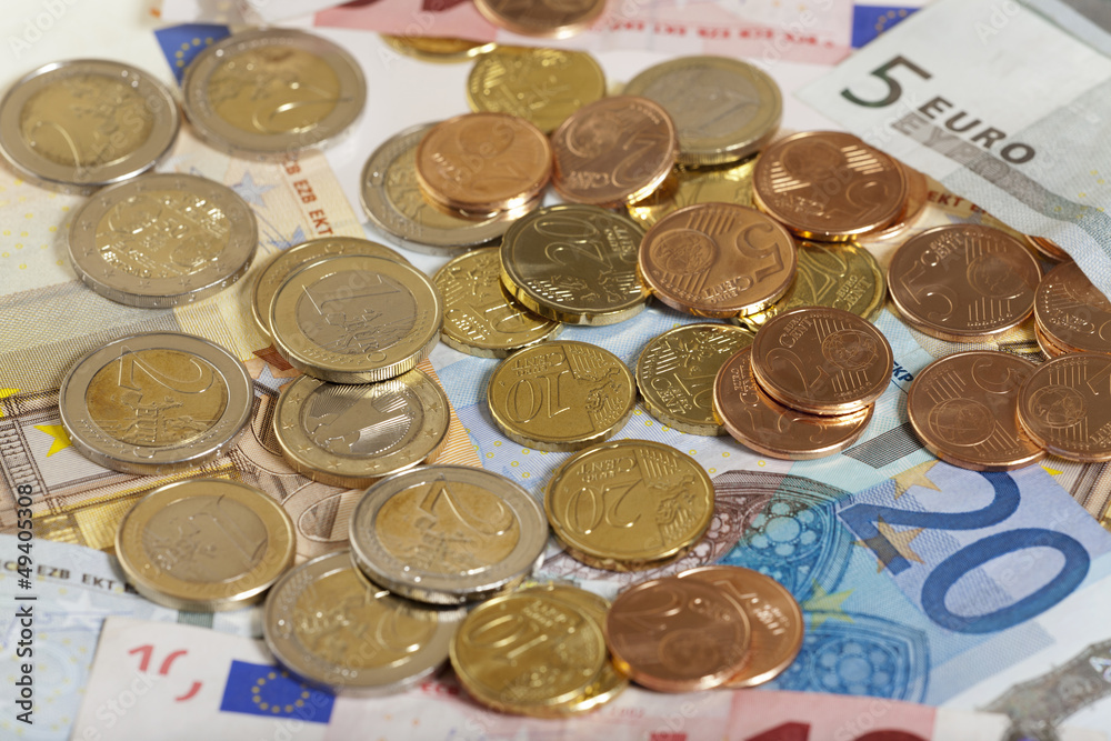 Euro Geldmünzen und Geldscheine - Euro Coins and bills