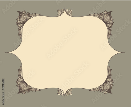 frame with hand drawn flowers