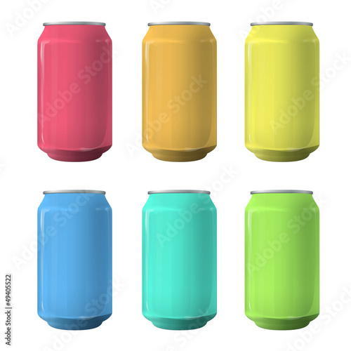 Colorful tin. Vector design