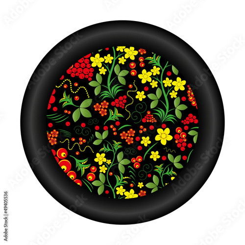 Dish with a pattern Khokhloma