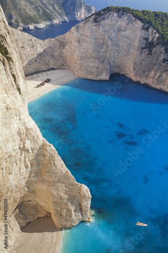 Superb beach Navagio in Zakynthos, Greece