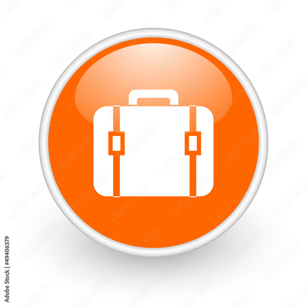 financial orange circle glossy web icon on white background financial orange circle glossy web icon on white background