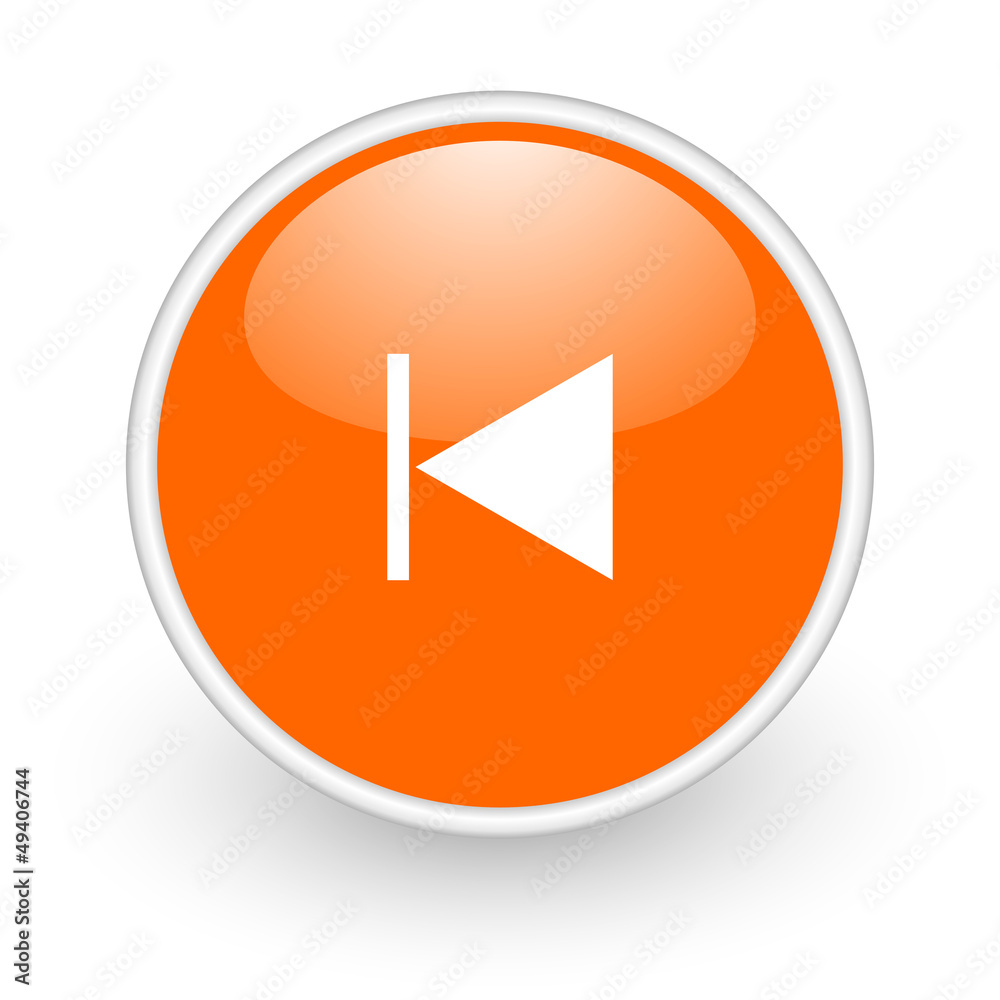 prev orange circle glossy web icon on white background prev orange circle glossy web icon on white background
