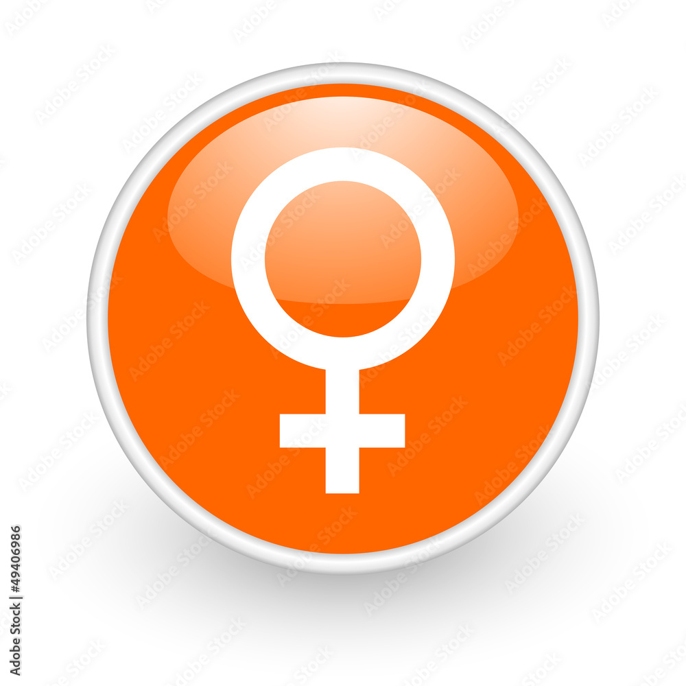 sex orange circle glossy web icon on white background sex orange circle glossy web icon on white background