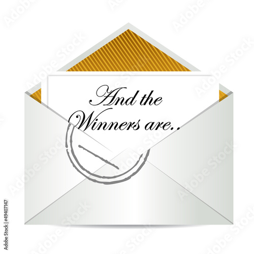 Award winners envelope