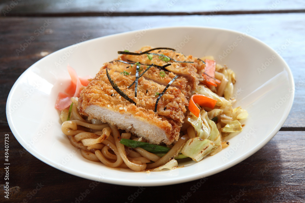 Japanese cuisine, frid noodles Yakisoba Japanese cuisine, frid noodles Yakisoba