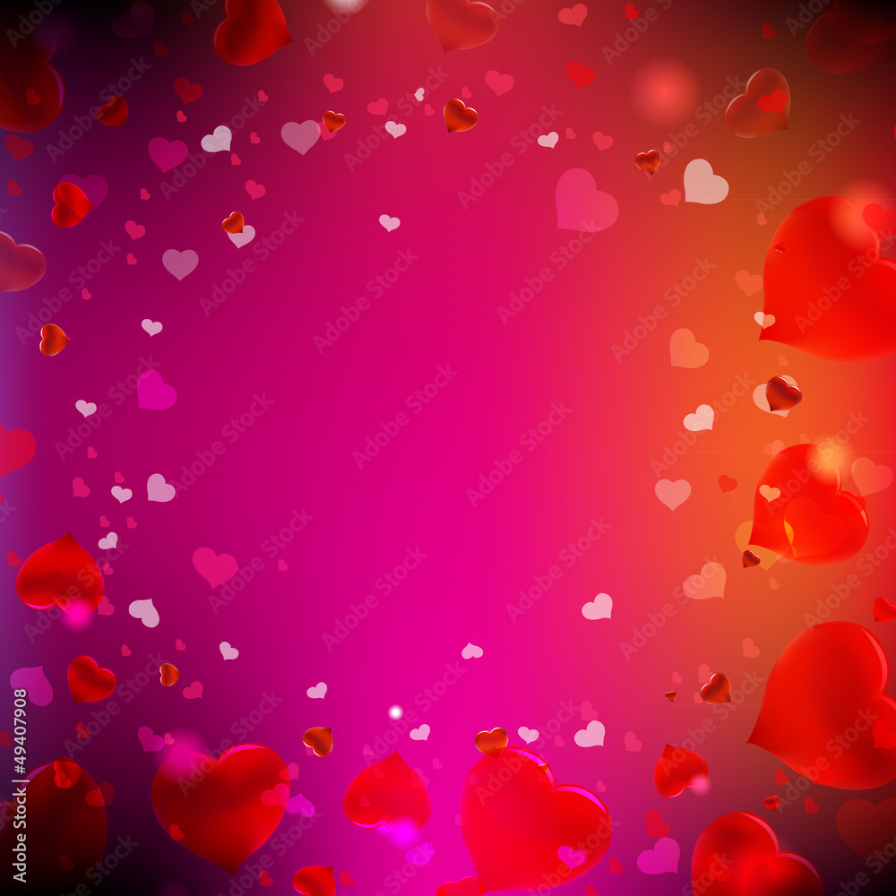 Happy Valentines Day Card With Blur Happy Valentines Day Card With Blur