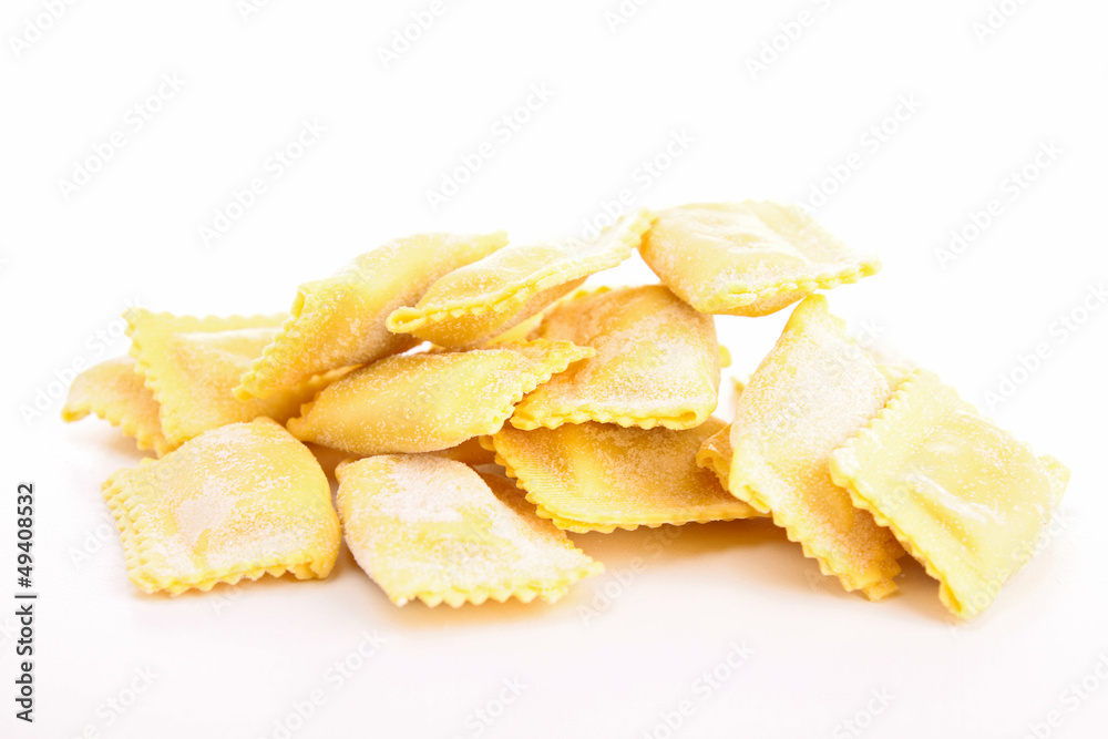 isolated raw ravioli isolated raw ravioli