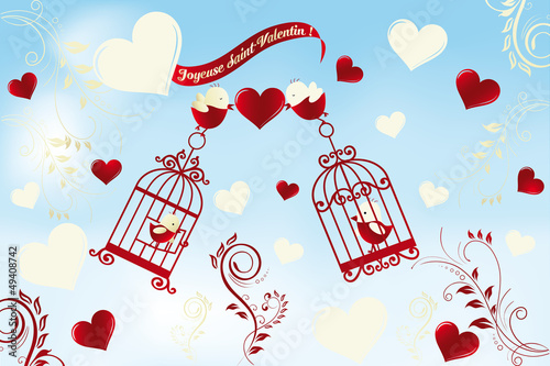 Valentine's Day card in French