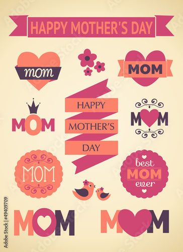 Mother's Day Design Elements