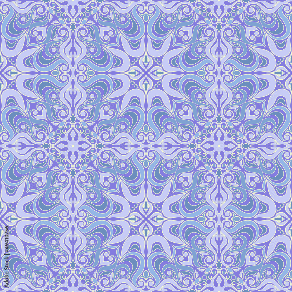 blue floral pattern