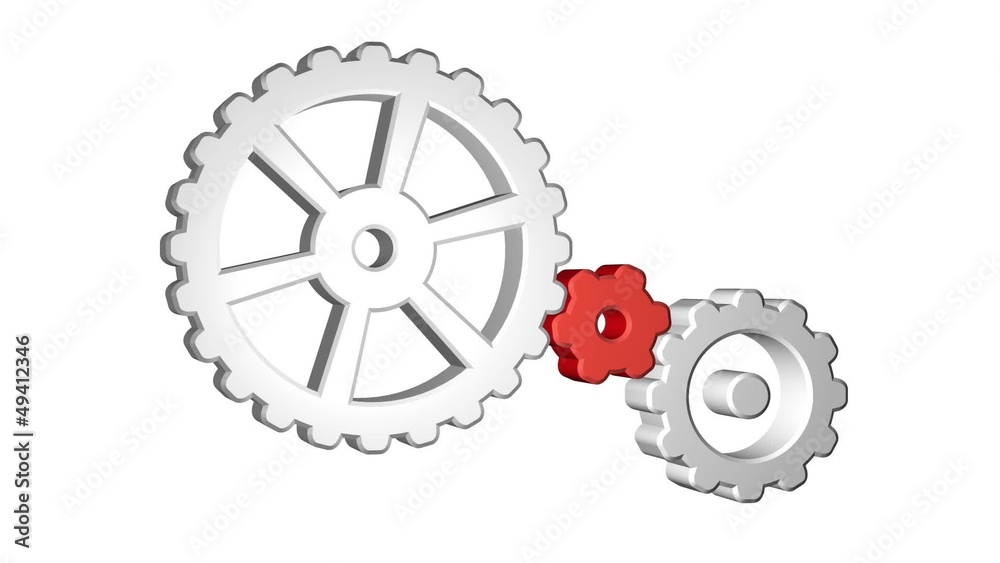Icon of gears spinning, Seamless looping. Icon of gears spinning, Seamless looping.
