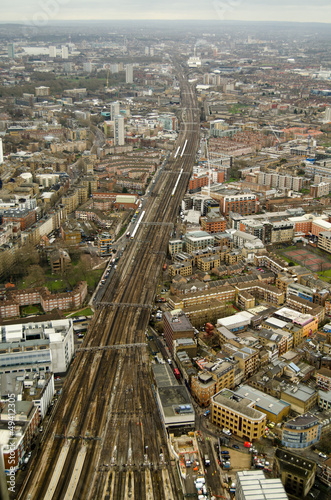 Aerial view of Railway, South London photo
