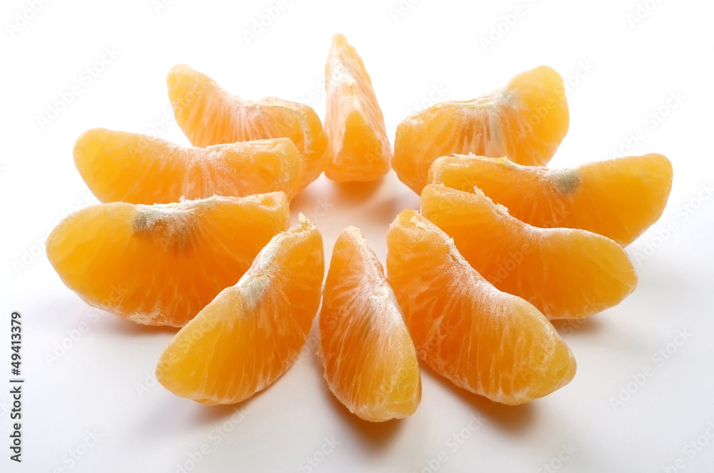 Mandarin on white background Mandarin on white background