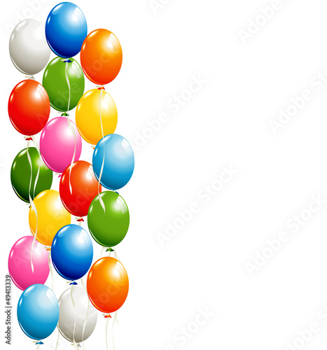 Flying balloons background