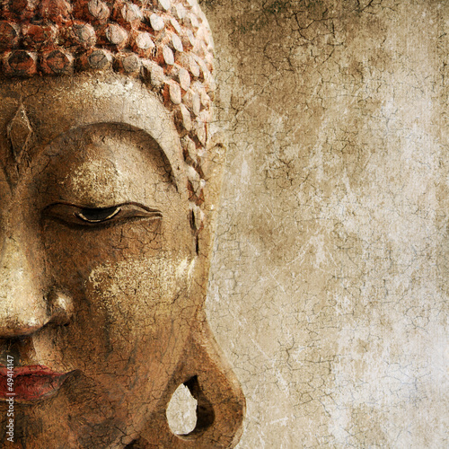 grungy Buddha mask photo