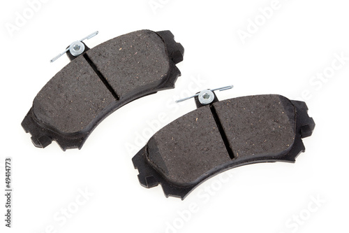 Brake shoes on a white background photo