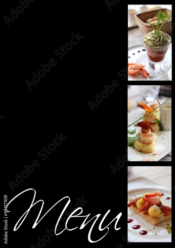 Menu 3 images Fond Noir 2 photo