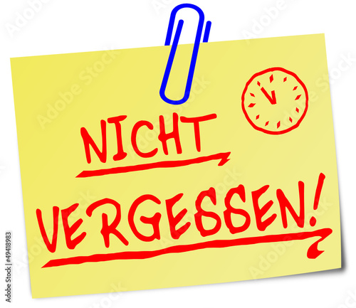 Nicht vergessen Post It  #130211-svg02