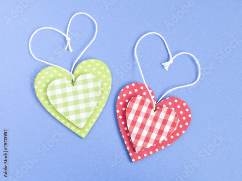 Funny wooden hearts