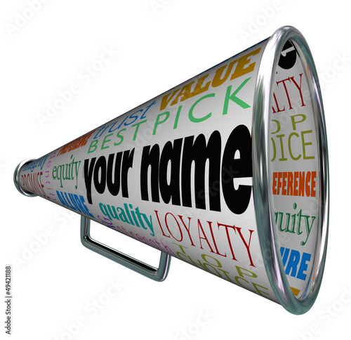 Your Name Bullhorn Megaphone Advertising Brand