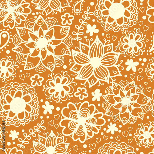 Floral seamless pattern in vector.