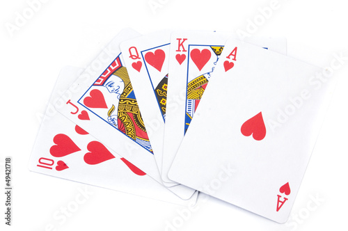royal flush of hearts
