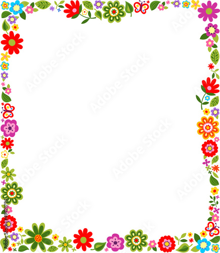cute floral border pattern