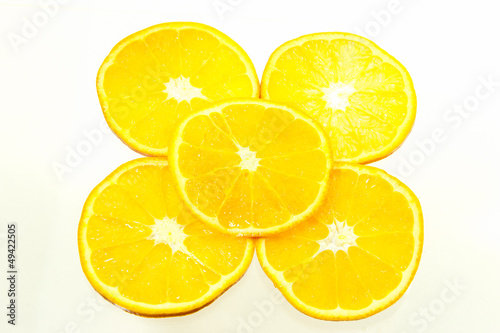 Orange on a white background