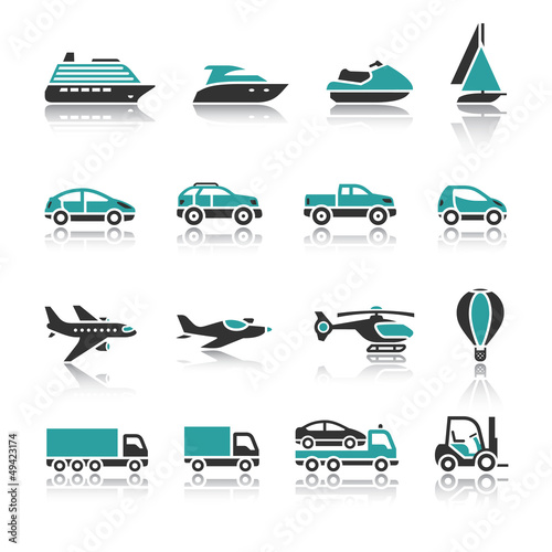 Set of transport icons - One