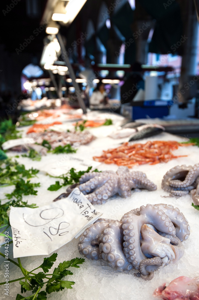 Rialto fish market - Venice, Italy. Rialto fish market - Venice, Italy.