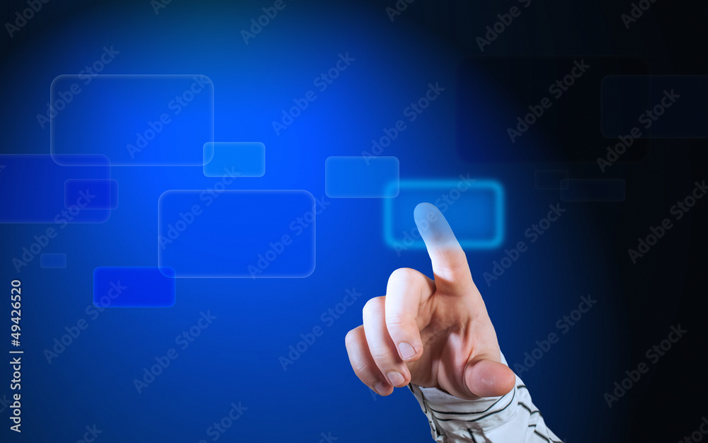 Futuristic touch screen display Futuristic touch screen display