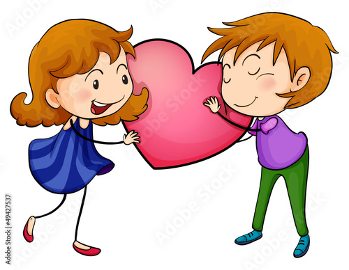 Lovers with a heart