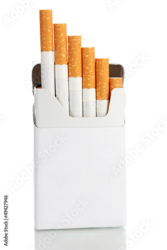 Box of cigarettes, isolated on a white