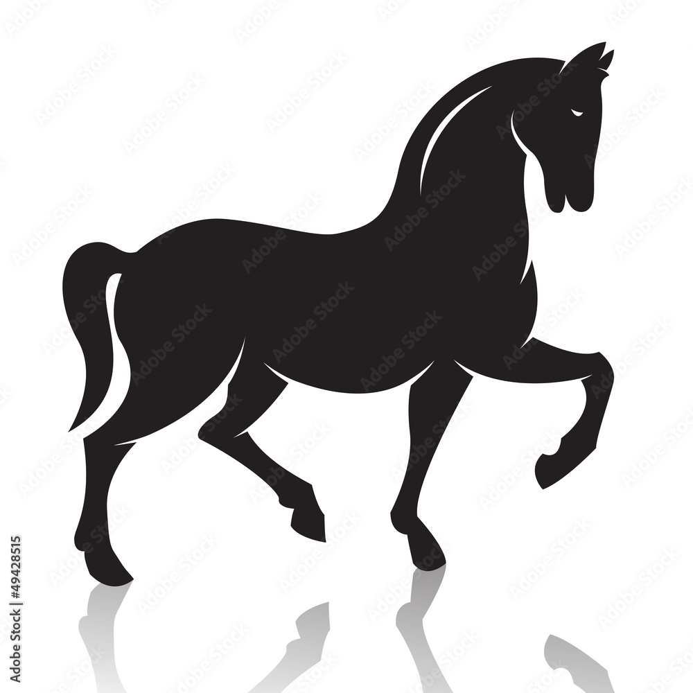 Vector image of an horse on white background Vector image of an horse on white background