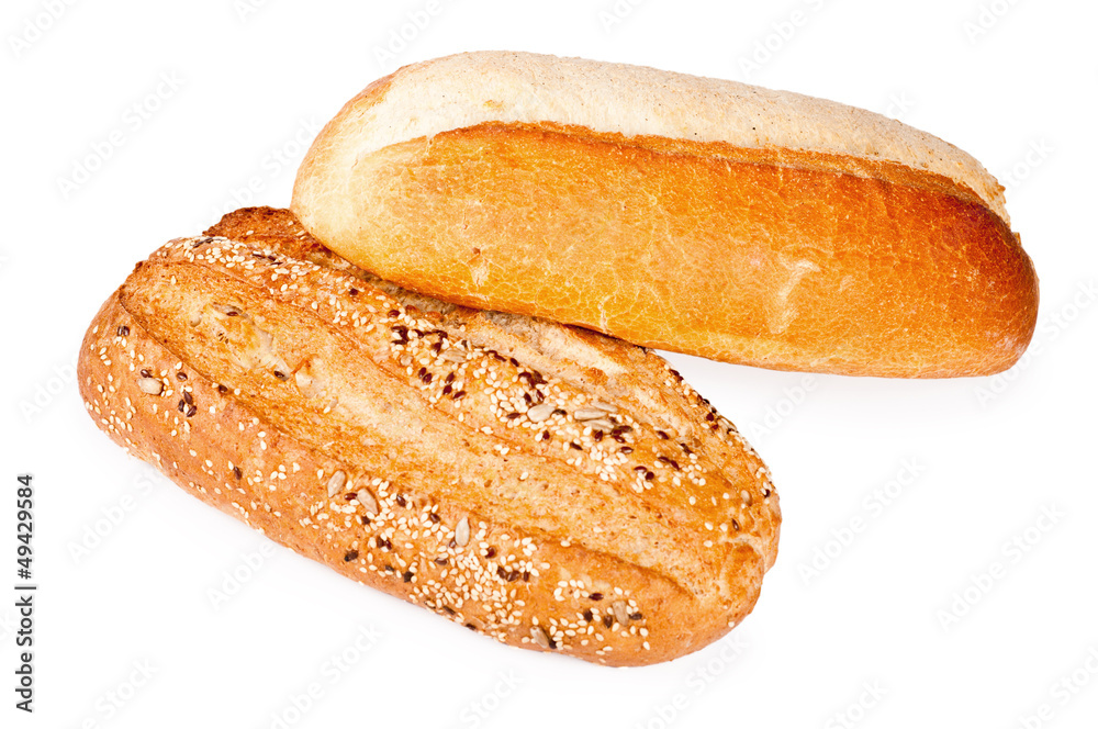 Fresh baked traditional bread and wheat