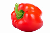 Fresh red pepper on white background, isolated